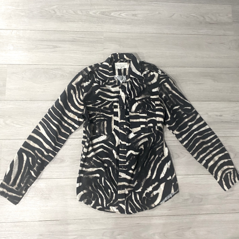 Denim & Supply Ralph Lauren Long Sleeve Zebra Animal Button Up